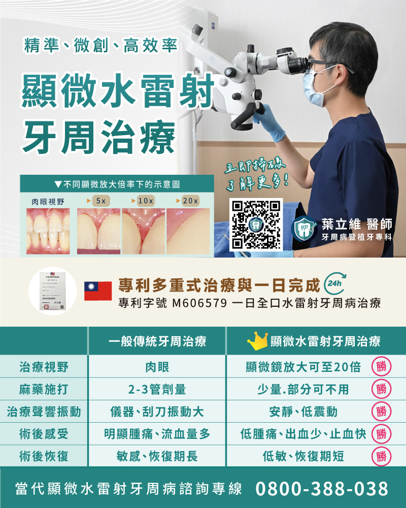 微創顯微水雷射牙周治療